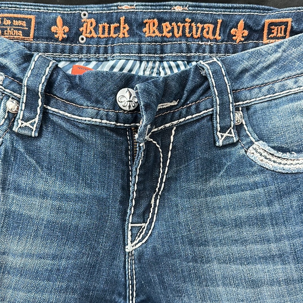 Rock Revival thick stitch bootcut jeans
